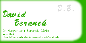 david beranek business card
